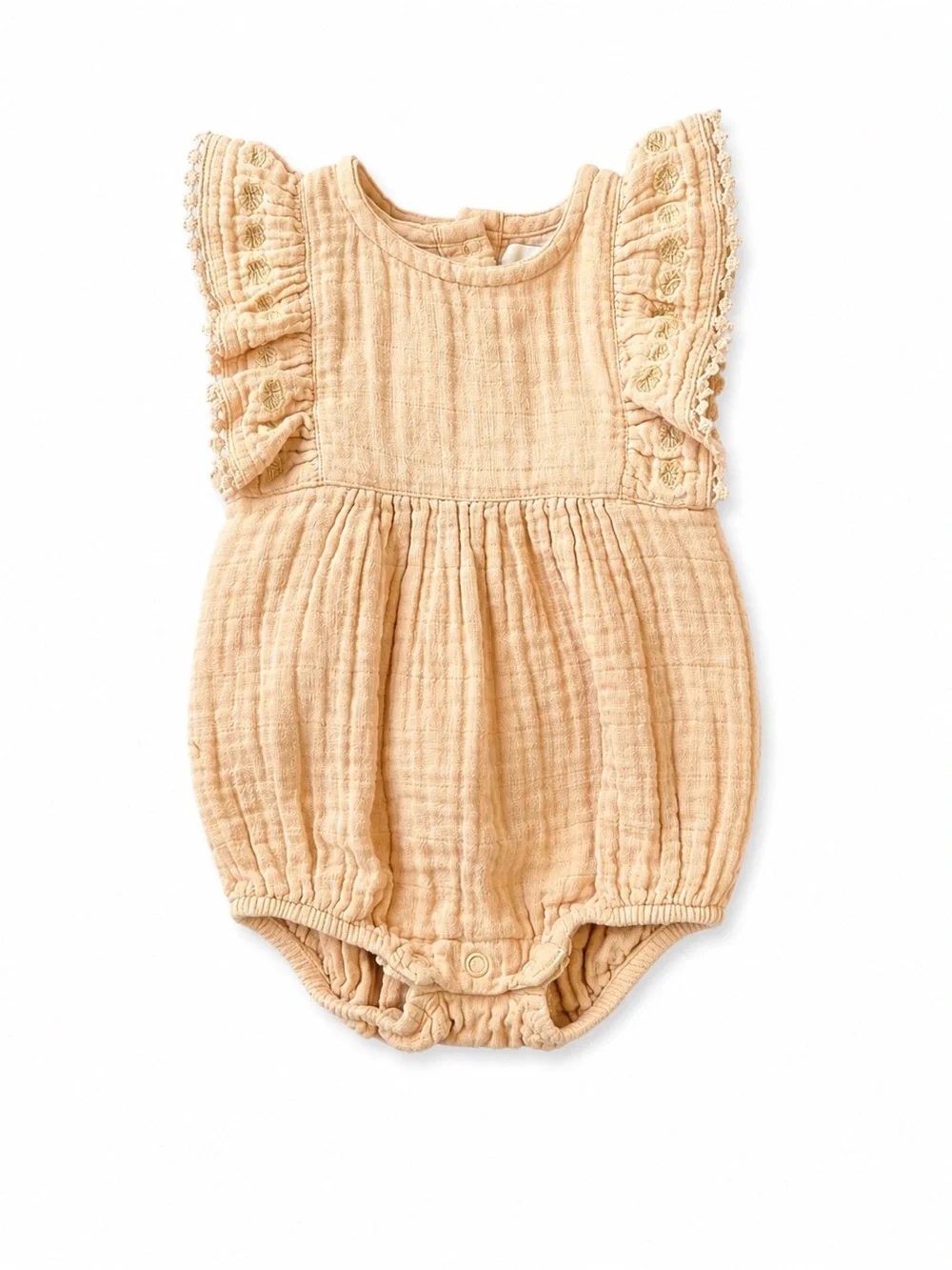 Jamie Kay Baby Girls Floral Embroidered Muslin Romper 3-6m